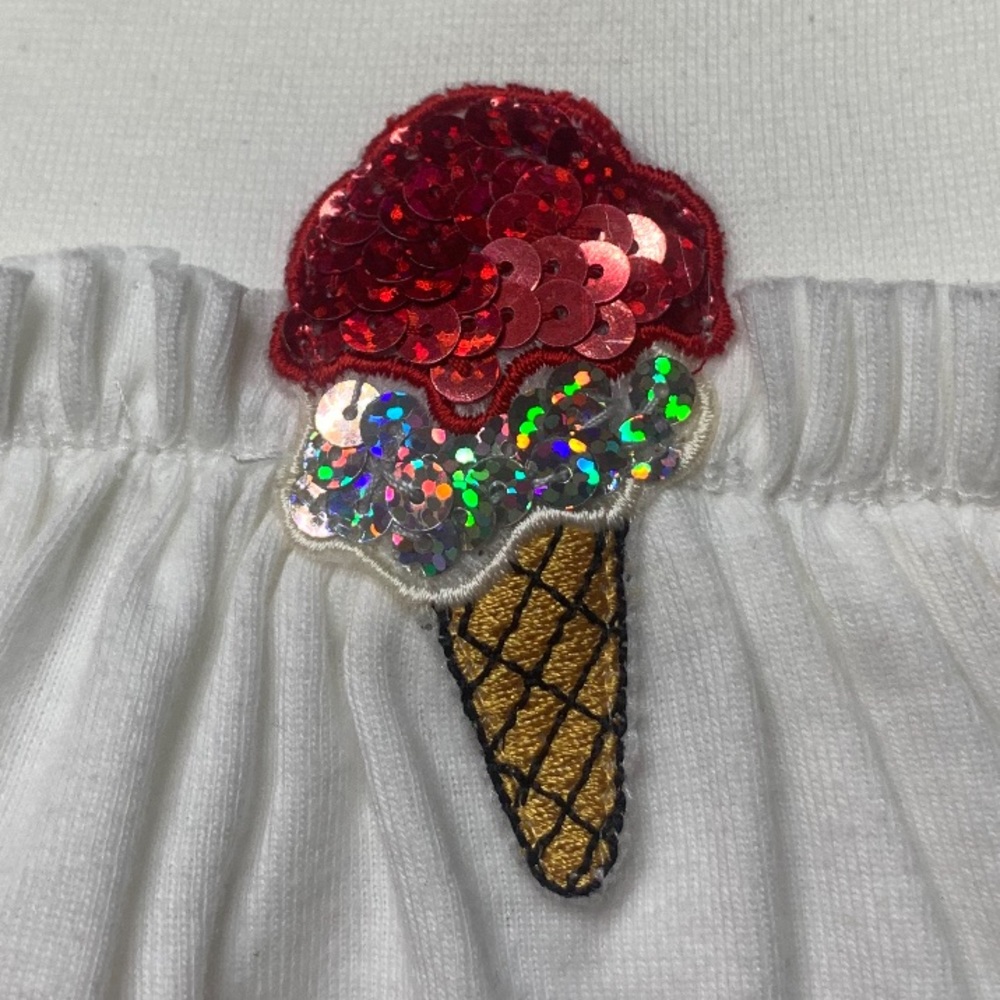 Y2K Aeropostale Mini Skirt with a Sequin Ice Cream - Picture 3 of 4